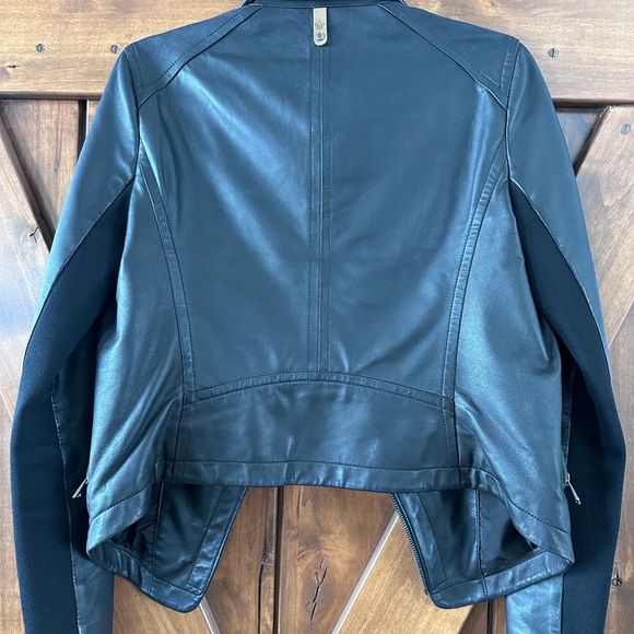 Mackage Black Leather Jacket - Picture 2 of 4